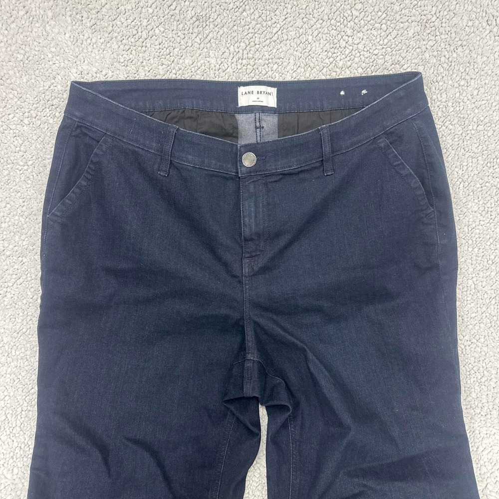 Lane Bryant Navy Blue Stretch Pants Womens Size 20 Dark Wash Trousers